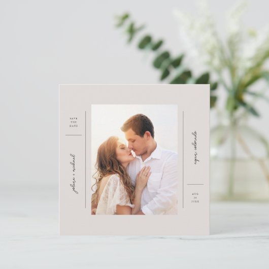 Boho Minimalist Enregistrer La Carte D'Annonce De (Debout devant)