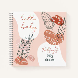 Boho Minimalist Hello Baby shower Blush Livre d'in