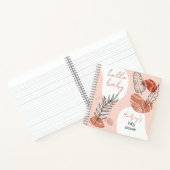 Boho Minimalist Hello Baby shower Blush Livre d'in (Intérieur)