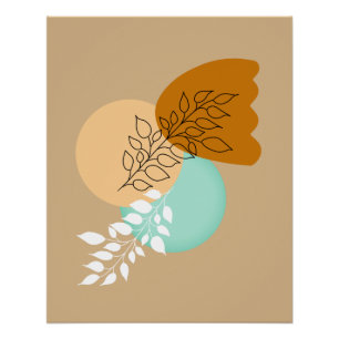 BOHO MINIMALIST LEAVES PERFECT POSTER