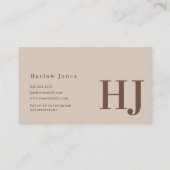 Boho Minimalist Monstera Leaf Shadow Visitekaartje (Achterkant)