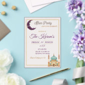 Boho Minimalist Mosque Ramadan Iftar Party Acryl Uitnodigingen (Insitu (Huwelijk))