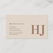 Boho Minimalist Signature Neutral Tone Visitekaartje (Achterkant)