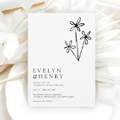 Boho Minimalist Simple Chic Wedding Kaart