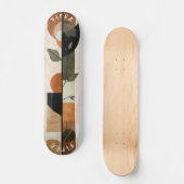 Boho Minimalist Skateboard - Aardse Geometrische L (Voorkant)
