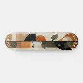 Boho Minimalist Skateboard - Terre Feuille géométr (Horz)