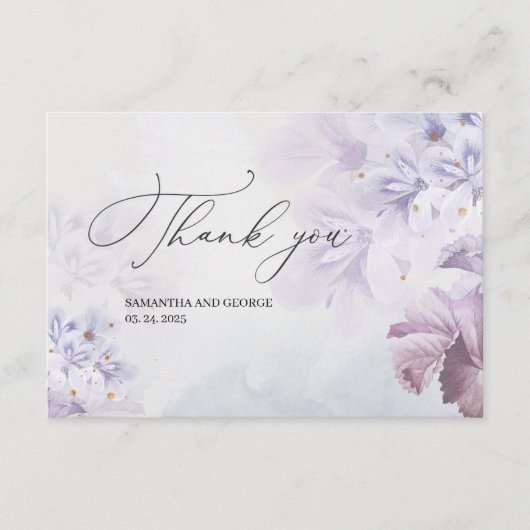 Boho Minimalist soft pastel paars Reception Informatiekaartje (Voorkant)