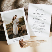 Boho Minimalist Wedding Kaart