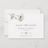 Boho Minimalist Wildflower Wedding Save The Date (Voorkant)