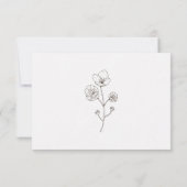 Boho Minimalist Wildflower Wedding Save The Date (Achterkant)