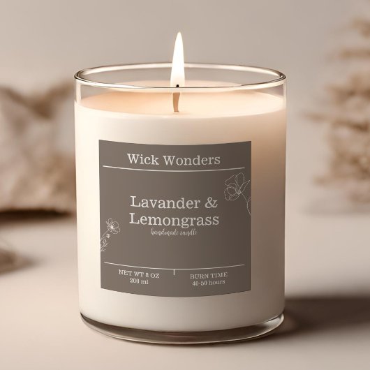 Boho minimaliste bougie faire Étiquette