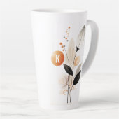 Boho Minimaliste initial latte Mug (Angle droit)