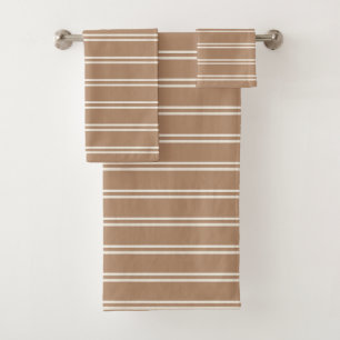 Boho Minimaliste Moderne Neutre Rayures Brun Tan