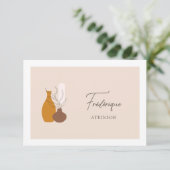 Boho Minimaliste Vases Mariage Carte Place (Debout devant)