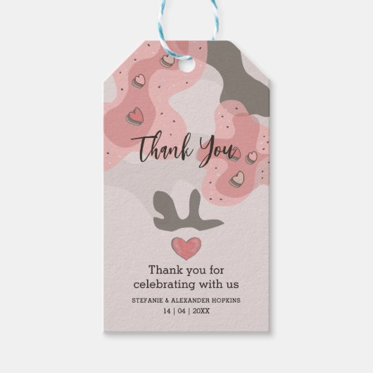 Boho-minimalistisch script | Welkom bruiloft Cadeaulabel (Voorkant)