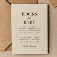 Boho Minimalistische Beige Baby shower boeken voor