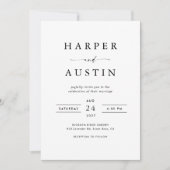 Boho minimalistische foto bruiloft kaart (Voorkant)