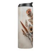 Boho Minimalistische Gedroogde Bloemen Kunstdruk Thermosbeker (Gedraaid links)