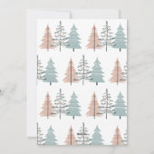 Boho Minimalistische Handgetekende Kerstbomen Feestdagenkaart (Achterkant)