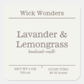Boho minimalistische kaars maken label (Voorkant)
