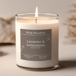 Boho minimalistische kaars maken label