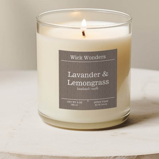 Boho minimalistische kaars maken label