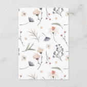 Boho Minimalistische Kwaststreek Bloemige Bruidsdo Bedankkaart (Achterkant)