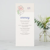 Boho minimalistische lente bloemenbruiloft programma (Staand voorkant)