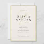 Boho minimalistische moderne foto bruiloft kaart (Voorkant)