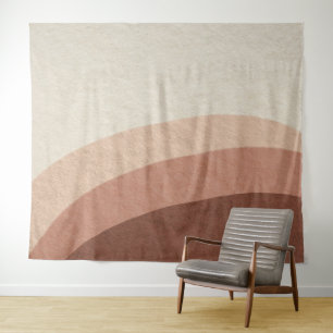 Boho Minimalistische Natuurlijke Beige Steen Wandkleed