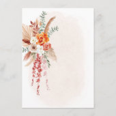 Boho Minimalistische servet bedankkaart Menu (Achterkant)