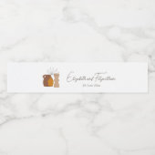 Boho minimalistische vazen bruiloft waterfles etiket (Enkel label)