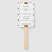 Boho minimalistische Waterverf Wildflower bruiloft Handwaaier (Achterkant)