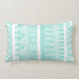 Boho Mint Aztec Kussen