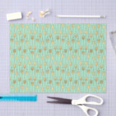 Boho Mint en Faux Gold Arrows Pattern Tissuepapier (Craft)