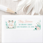 Boho Mint Green Calf Retourner l'adresse Étiquette (En situation)