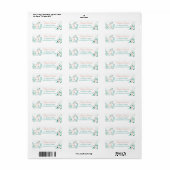Boho Mint Green Horse Retourner Adresse Étiquettes (Feuille entière)