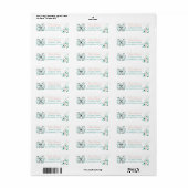 Boho Mint Green Koala Adresse de retour Étiquettes (Feuille entière)