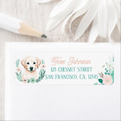 Boho Mint Green Labrador Retourner les étiquettes (En situation)