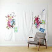 Boho Miss naar Mrs Bruids douche Photo Booth Wandkleed (In Situ (horizontaal))