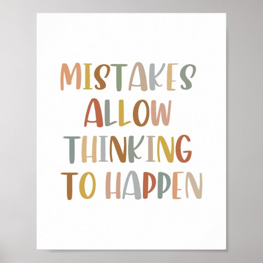 Boho Mistakes maken het mogelijk om te denken over Poster (Voorkant)