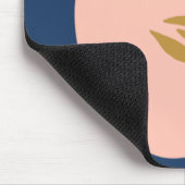 Boho Modern Abstract Botanisch Kunstblauw Aangepas Muismat (Hoek)