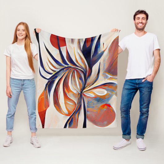 Boho Modern Abstract kunstwerk Fleece Deken (In situ)