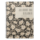 Boho Modern Botanical Black Ivory Custom Wedding Notitieboek (Voorkant)