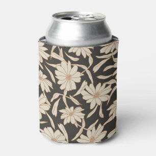 Boho Modern Botanisch Zwart Ivoor Bruiloft Blikjeskoeler