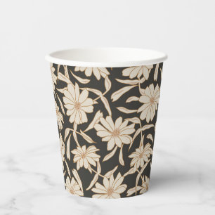 Boho Modern Botanisch Zwart Ivoor Bruiloft Papieren Bekers