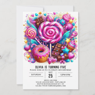 Boho Modern Candyland Digitale Verjaardag Kaart