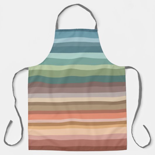 Boho Modern Chic Strepen Schort (Voorkant)