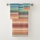 Boho Modern Chic Stripes Bad Handdoek (Insitu)