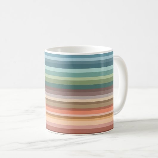 Boho Modern Chic Stripes Koffiemok (Voorkant rechts)
